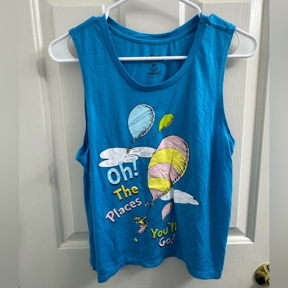 Dr. Seuss Vibrant Blue Oh the Places You’ll Go pj boxer set - Picture 2 of 7